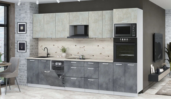 Кухонный гарнитур Интерлиния Мила Лайт 3.25-ПМ3