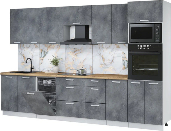 Кухонный гарнитур Интерлиния Мила Лайт 3.25-ПМ3  - фото