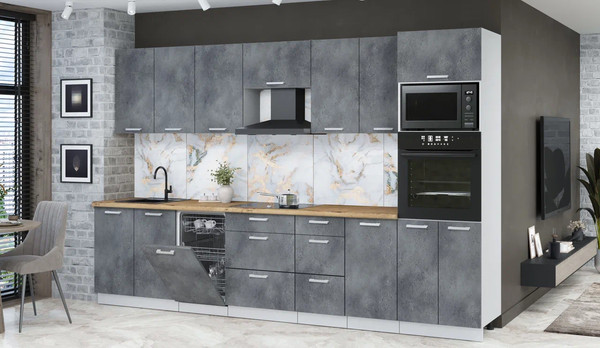 Кухонный гарнитур Интерлиния Мила Лайт 3.25-ПМ3 