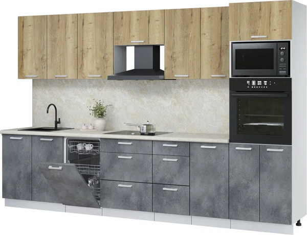 Кухонный гарнитур Интерлиния Мила Лайт 3.25-ПМ3  - фото