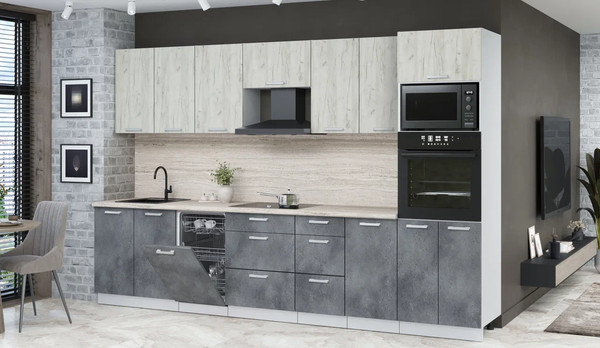 Кухонный гарнитур Интерлиния Мила Лайт 3.25-ПМ3 