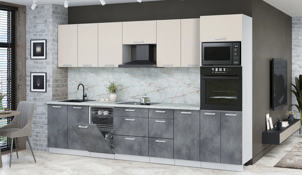 Кухонный гарнитур Интерлиния Мила Лайт 3.25-ПМ3 