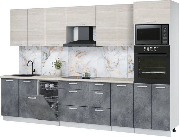 Кухонный гарнитур Интерлиния Мила Лайт 3.25-ПМ3  - фото