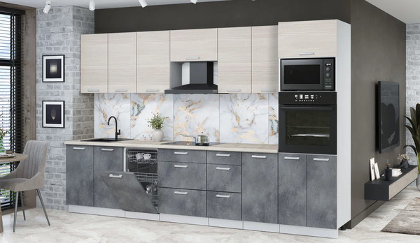 Кухонный гарнитур Интерлиния Мила Лайт 3.25-ПМ3 