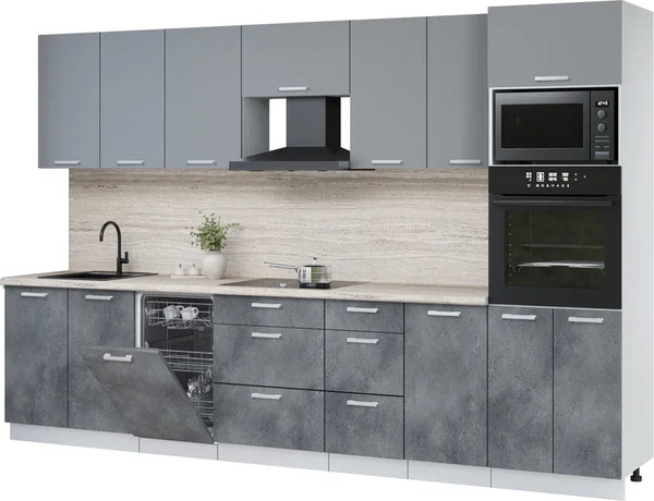 Кухонный гарнитур Интерлиния Мила Лайт 3.25-ПМ3 - фото