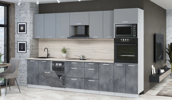 Кухонный гарнитур Интерлиния Мила Лайт 3.25-ПМ3