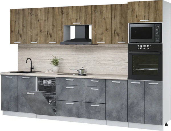 Кухонный гарнитур Интерлиния Мила Лайт 3.25-ПМ3  - фото