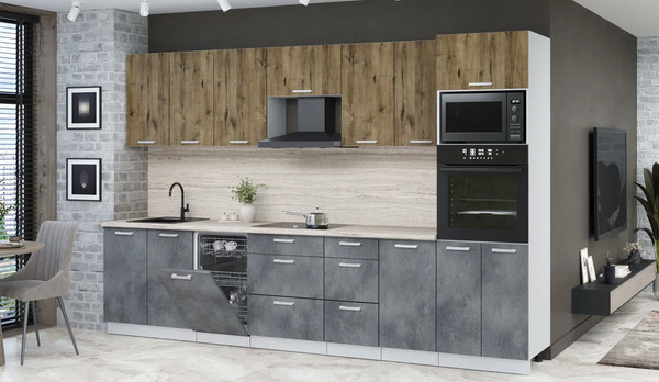 Кухонный гарнитур Интерлиния Мила Лайт 3.25-ПМ3 