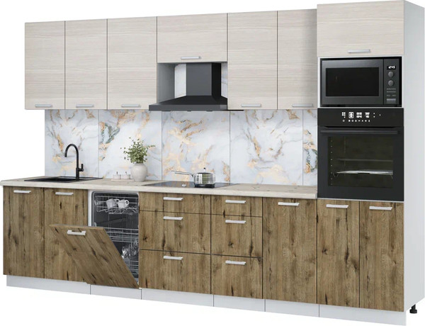 Кухонный гарнитур Интерлиния Мила Лайт 3.25-ПМ3  - фото