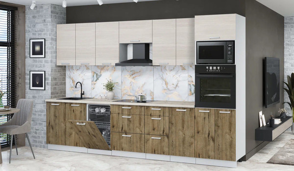 Кухонный гарнитур Интерлиния Мила Лайт 3.25-ПМ3 