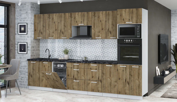 Кухонный гарнитур Интерлиния Мила Лайт 3.25-ПМ3 