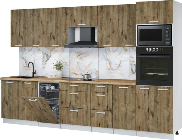 Кухонный гарнитур Интерлиния Мила Лайт 3.25-ПМ3  - фото