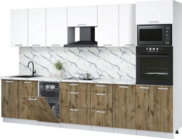 Кухонный гарнитур Интерлиния Мила Лайт 3.25-ПМ3  - фото