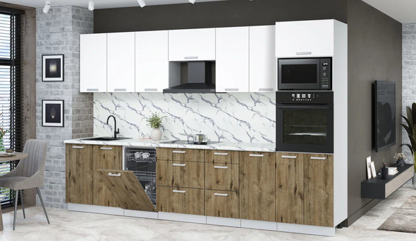 Кухонный гарнитур Интерлиния Мила Лайт 3.25-ПМ3 