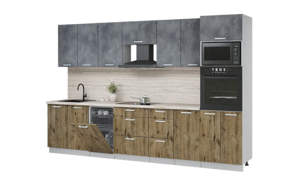 Кухонный гарнитур Интерлиния Мила Лайт 3.25-ПМ3  - фото