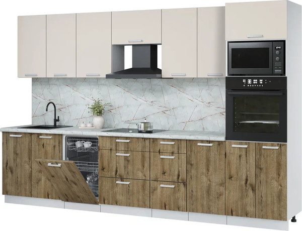 Кухонный гарнитур Интерлиния Мила Лайт 3.25-ПМ3  - фото