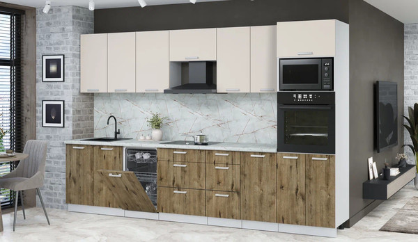 Кухонный гарнитур Интерлиния Мила Лайт 3.25-ПМ3 