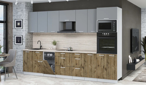 Кухонный гарнитур Интерлиния Мила Лайт 3.25-ПМ3 