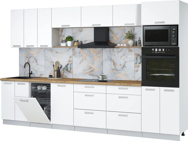 Кухонный гарнитур Интерлиния Мила Лайт 3.3-ПМ3  - фото