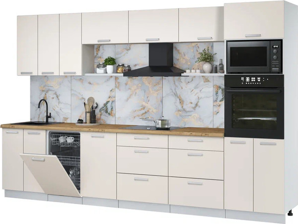 Кухонный гарнитур Интерлиния Мила Лайт 3.3-ПМ3  - фото