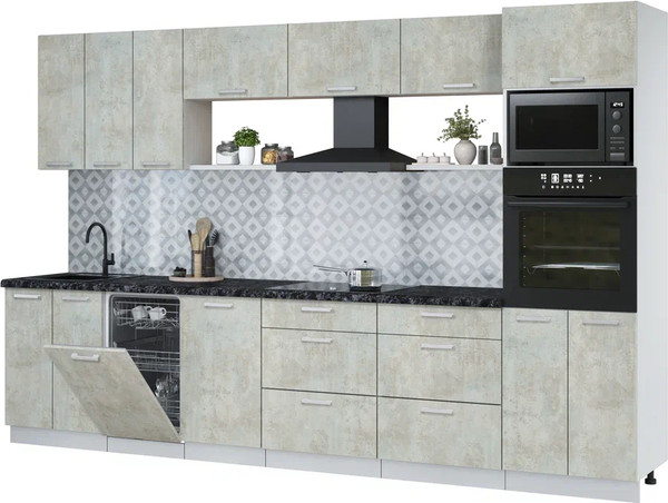 Кухонный гарнитур Интерлиния Мила Лайт 3.3-ПМ3  - фото