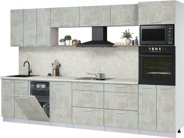 Кухонный гарнитур Интерлиния Мила Лайт 3.3-ПМ3  - фото