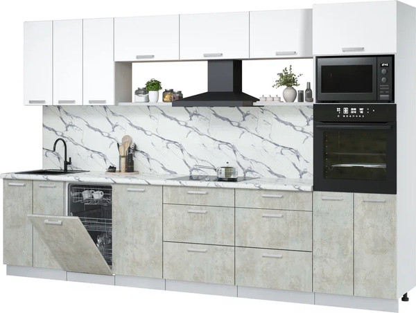 Кухонный гарнитур Интерлиния Мила Лайт 3.3-ПМ3  - фото