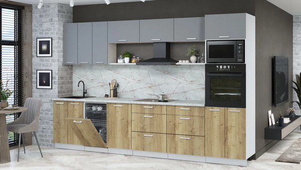 Кухонный гарнитур Интерлиния Мила Лайт 3.3-ПМ3 