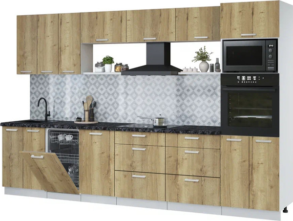 Кухонный гарнитур Интерлиния Мила Лайт 3.3-ПМ3  - фото