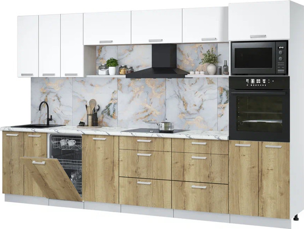 Кухонный гарнитур Интерлиния Мила Лайт 3.3-ПМ3  - фото