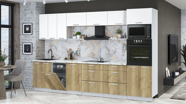 Кухонный гарнитур Интерлиния Мила Лайт 3.3-ПМ3 