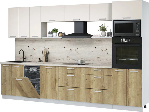 Кухонный гарнитур Интерлиния Мила Лайт 3.3-ПМ3  - фото