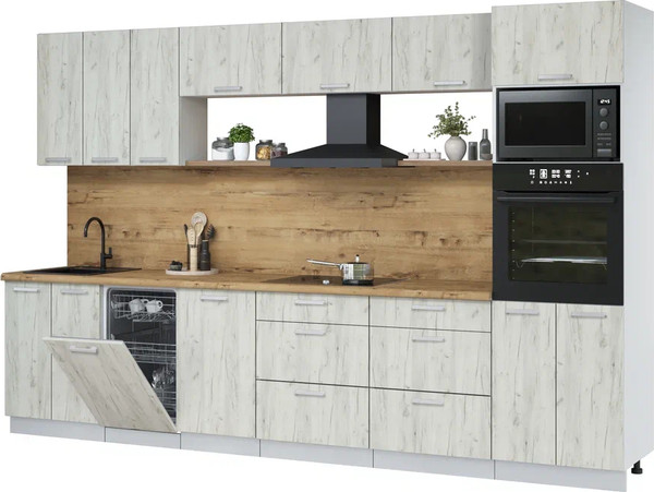 Кухонный гарнитур Интерлиния Мила Лайт 3.3-ПМ3  - фото