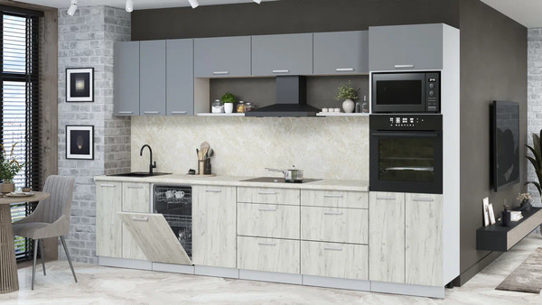 Кухонный гарнитур Интерлиния Мила Лайт 3.3-ПМ3 