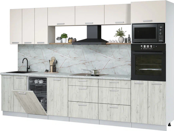 Кухонный гарнитур Интерлиния Мила Лайт 3.3-ПМ3  - фото