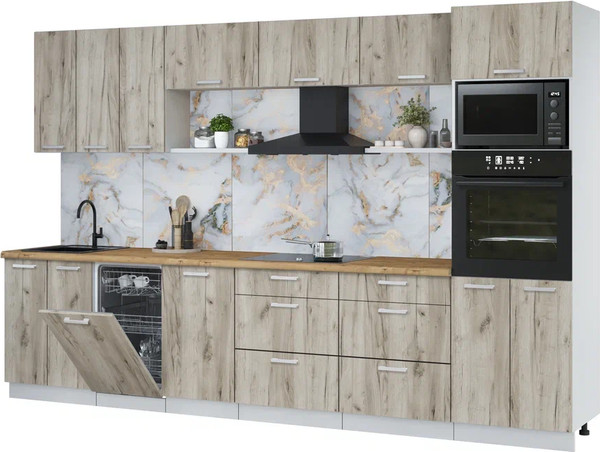 Кухонный гарнитур Интерлиния Мила Лайт 3.3-ПМ3  - фото