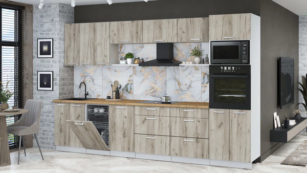 Кухонный гарнитур Интерлиния Мила Лайт 3.3-ПМ3 