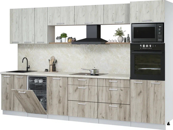 Кухонный гарнитур Интерлиния Мила Лайт 3.3-ПМ3  - фото