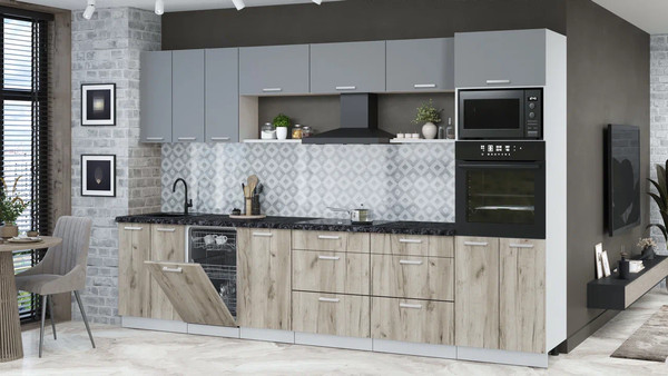 Кухонный гарнитур Интерлиния Мила Лайт 3.3-ПМ3 