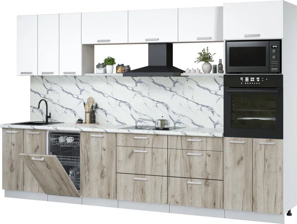 Кухонный гарнитур Интерлиния Мила Лайт 3.3-ПМ3  - фото