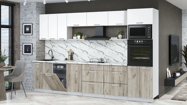 Кухонный гарнитур Интерлиния Мила Лайт 3.3-ПМ3 