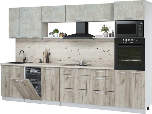 Кухонный гарнитур Интерлиния Мила Лайт 3.3-ПМ3  - фото