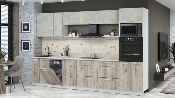 Кухонный гарнитур Интерлиния Мила Лайт 3.3-ПМ3 