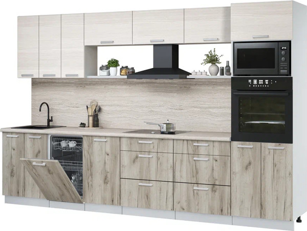 Кухонный гарнитур Интерлиния Мила Лайт 3.3-ПМ3  - фото