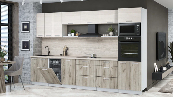 Кухонный гарнитур Интерлиния Мила Лайт 3.3-ПМ3 