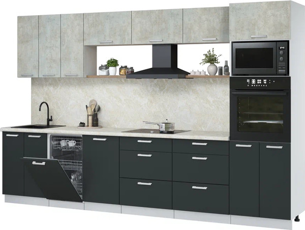 Кухонный гарнитур Интерлиния Мила Лайт 3.3-ПМ3  - фото