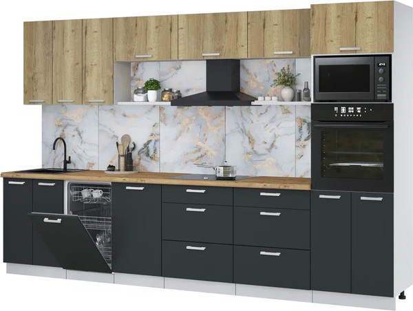 Кухонный гарнитур Интерлиния Мила Лайт 3.3-ПМ3  - фото