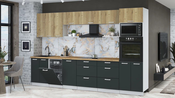 Кухонный гарнитур Интерлиния Мила Лайт 3.3-ПМ3 