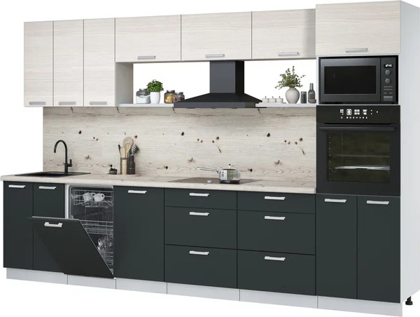 Кухонный гарнитур Интерлиния Мила Лайт 3.3-ПМ3  - фото