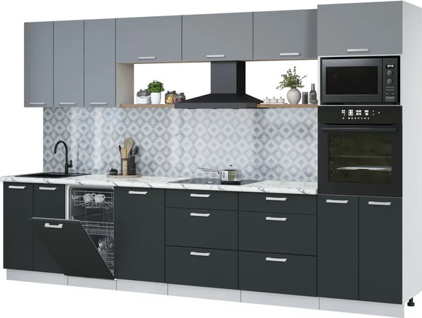 Кухонный гарнитур Интерлиния Мила Лайт 3.3-ПМ3  - фото